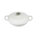 ESPIEL - VOLCANO ENAMELLED CAST IRON LOW CASSEROLE WHITE 27 x 12 CM / 2.2 L