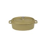 ESPIEL - VOLCANO ENAMELLED CAST IRON OVAL MINI CASSEROLE GREEN 16 x 9.5 x 7.5 CM / 300 ML