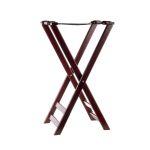 TC - TRAY STAND MAHOGANY WOODEN DARK BROWN 43 x 43 x 81.5 CM - Image 4