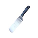 KAN - BLACK HANLDE LONG SPATULA TURNER PERFORATED 36.5 CM