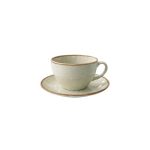 ESPIEL - REACT. KHAKI ESSENTIALS CAPPUCCINO CUP WITH SAUCER 14 x 7.5 CM / 220 ML