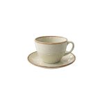 ESPIEL - REACT. KHAKI ESSENTIALS TEA CUP WITH SAUCER 16 x 8 CM / 400 ML