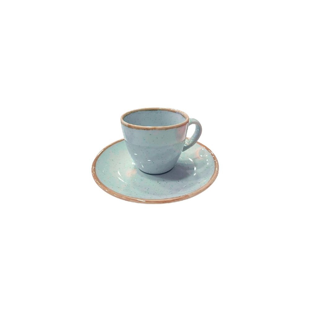 OWM101K6.jpg ESPIEL - REACT. CIEL ESSENTIALS ESPRESSO CUP WITH SAUCER 12 x 6 CM / 90 ML - Image 1