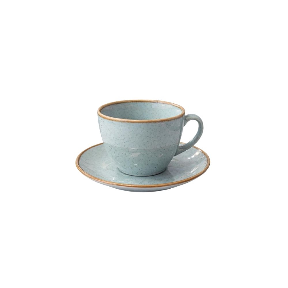 OWM103K6.jpg ESPIEL - REACT. CIEL ESSENTIALS TEA CUP WITH SAUCER 16 x 8 CM / 400 ML - Image 1