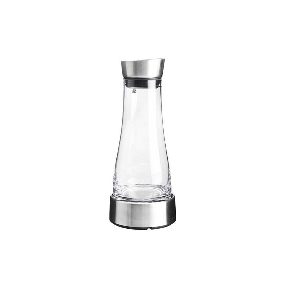 PIF101.jpg ESPIEL - GLASS COOLING DECANTER WITH ST/ST LID/BASE AND ICE PACK 13 x 30 CM / 1 L - Image 1
