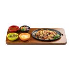 TC - ACACIA WOOD BASE FOR FAJITA CAST IRON WITH 4 DIP POSITIONS 47 x 22.5 CM - Image 5