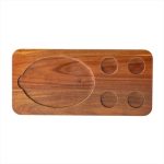 TC - ACACIA WOOD BASE FOR FAJITA CAST IRON WITH 4 DIP POSITIONS 47 x 22.5 CM - Image 6