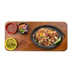 TC - ACACIA WOOD BASE FOR FAJITA CAST IRON WITH 4 DIP POSITIONS 47 x 22.5 CM - Image 7