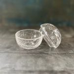 RAW - CRACKLED GLASS BOWL WITH LID TRANSPARENT 7 CM - Image 2