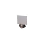 JDS - MENU CARD STAND SILVER 5 x 5 x 3.2 CM MCHSQ2