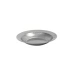 ESPIEL - ANTIQUE ST/ST STONEWASH SILVER RIM DEEP PLATE 23 x 3 CM