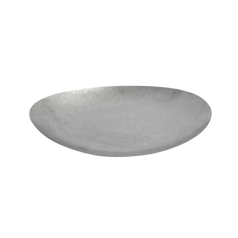 FEV116.jpg ESPIEL - ANTIQUE ST/ST STONEWASH SILVER TRIANGLE PLATE 29.2 x 24.2 x 3 CM - Image 1