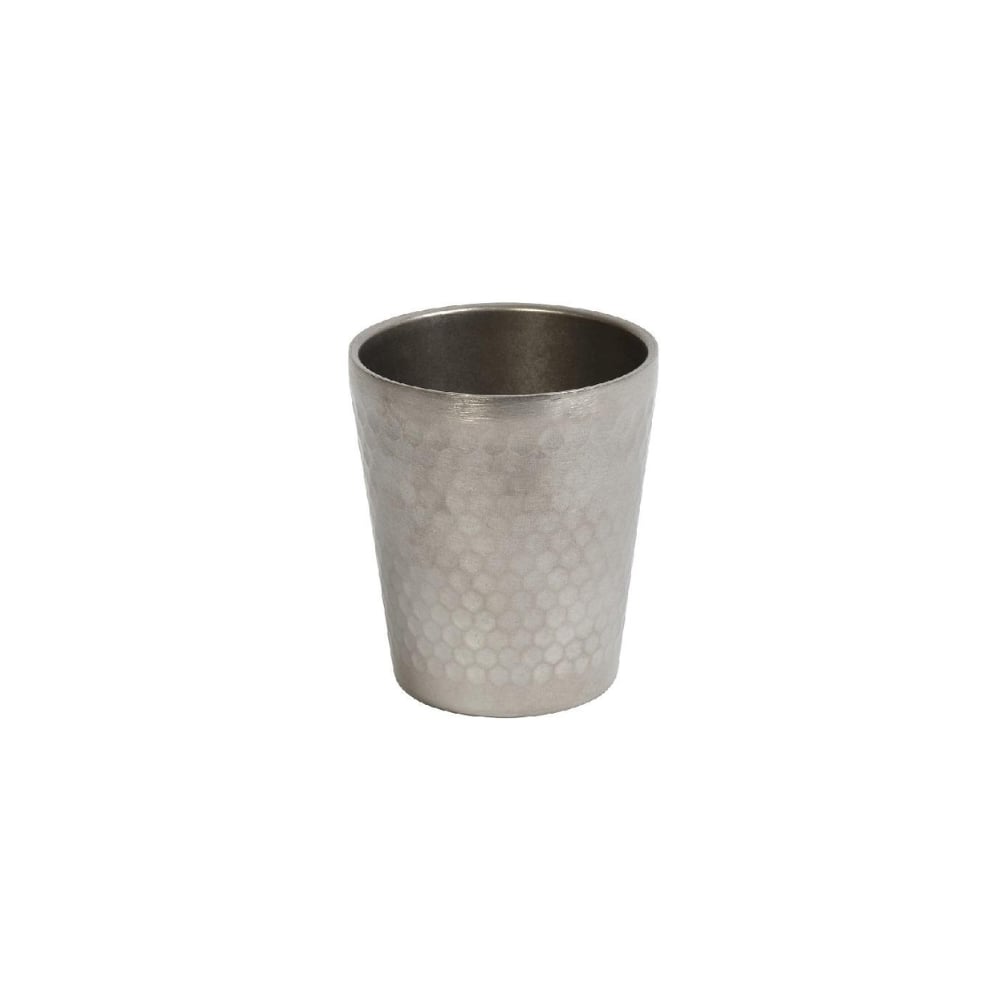 FEV148.jpg ESPIEL - ANTIQUE ST/ST STONEWASH SILVER DOUBLE WALL CUP 8.2 x 9.6 CM / 300 ML - Image 1