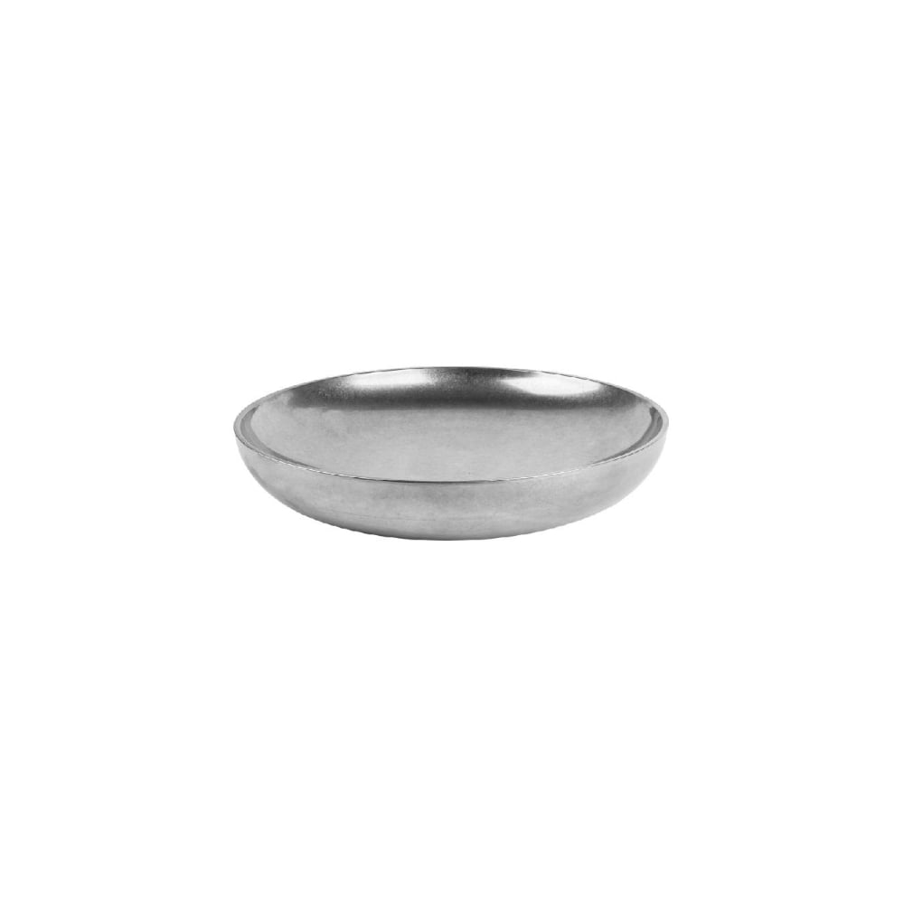 FEV179.jpg ESPIEL - ANTIQUE ST/ST STONEWASH SILVER DOUBLE WALL DEEP PLATE 14 x 3.5 CM - Image 1