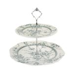 OF - TIFFANY GREEN 2-TIER ETAGERE 20/27 CM