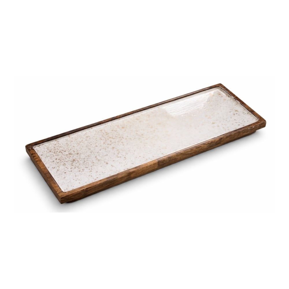Gtsa Gold Spots Prestige White Wooden Tray Stackable Gn 2/4 53 X 16.2 Cm