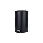 ESTIA - ROUND PEDAL BIN BLACK MATT 5 L SOFT CLOSING