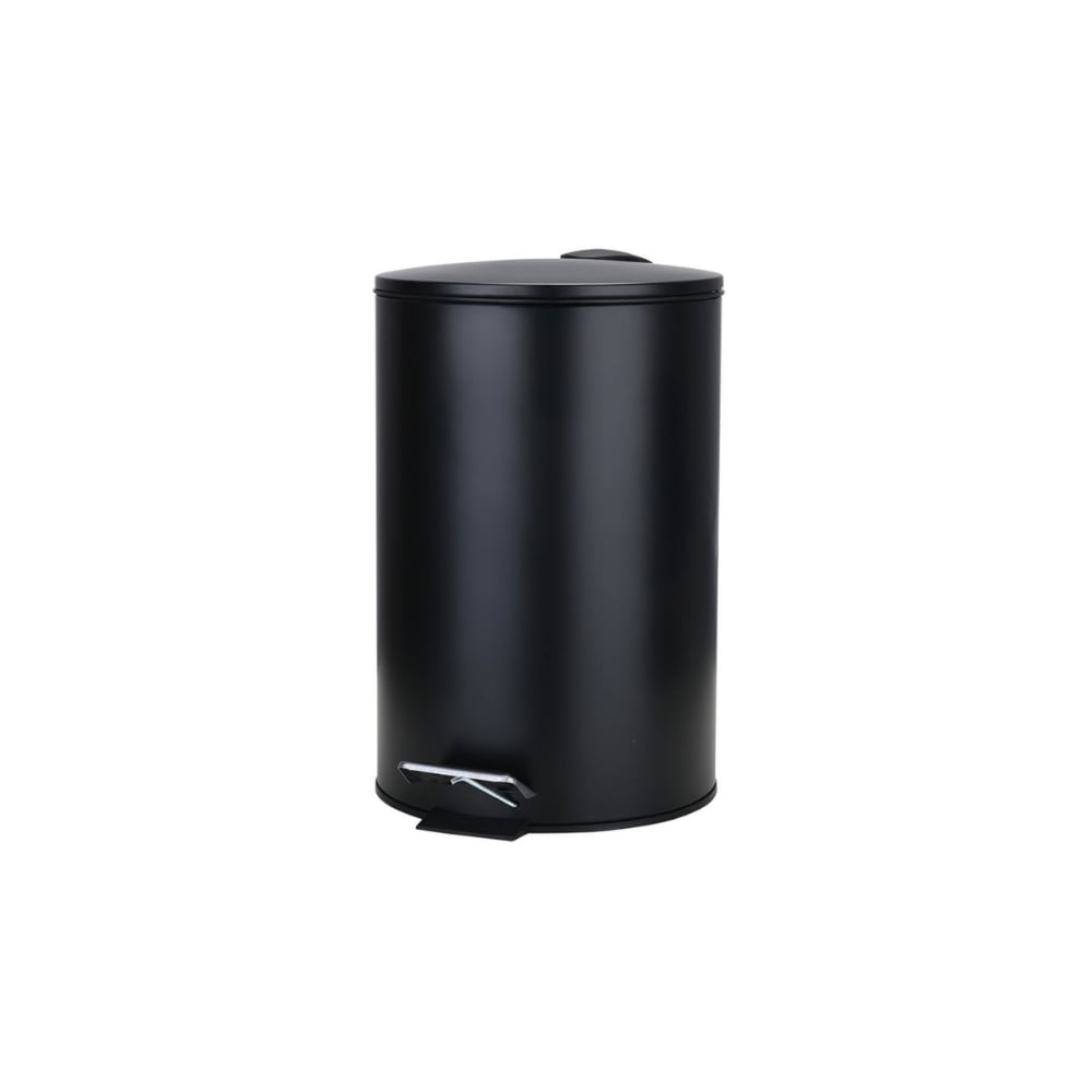 5207158019945.jpg ESTIA - ROUND PEDAL BIN BLACK MATT 5 L SOFT CLOSING - Image 1